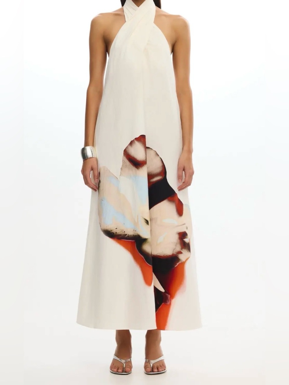 NEW Significant Other Astryd  Halter Maxi Dress with Abstract Print, Size 12